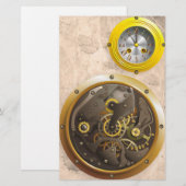 Papeterie Montre Steampunk (Devant / Derrière)