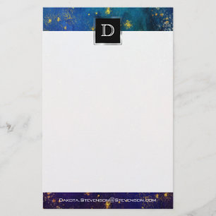 Papeterie Moody Ombre   Monogramme de poussière de cétacés p