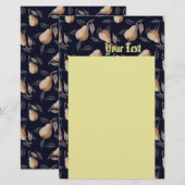 Papeterie Mosaïque de poire personnalisée  (Devant / Derrière)