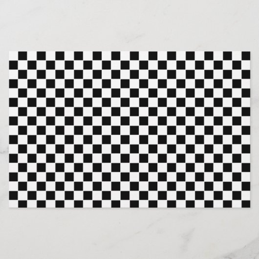 Papeterie Motif à carreaux noir et blanc (Devant)