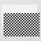 Papeterie Motif à carreaux noir et blanc (Devant / Derrière)