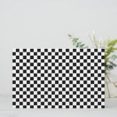 Papeterie Motif à carreaux noir et blanc (Debout devant)