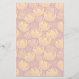 Papeterie Motif à fleurs dorées