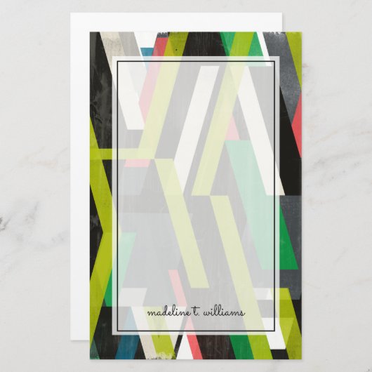 Papeterie Motif à flux de suspension diagonal (Devant / Derrière)