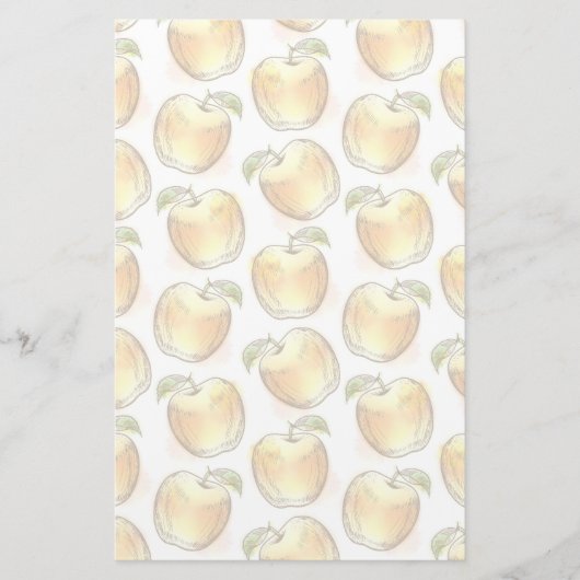 Papeterie Motif à la pomme jaune (Devant)