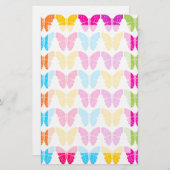 Papeterie Motif à papillon arc-en-ciel mignon (Devant / Derrière)