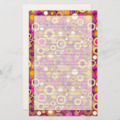 Papeterie Motif à points violet Polka (Devant / Derrière)