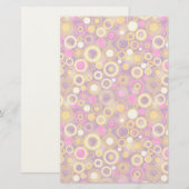 Papeterie Motif à points violet Polka (Devant / Derrière)