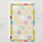 Papeterie motif à pois (Devant / Derrière)