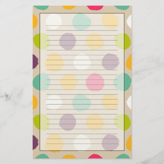 Papeterie motif à pois (Devant)