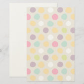 Papeterie motif à pois (Devant / Derrière)