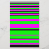 Papeterie Motif à rayures couleur noir rose chaud (Devant)