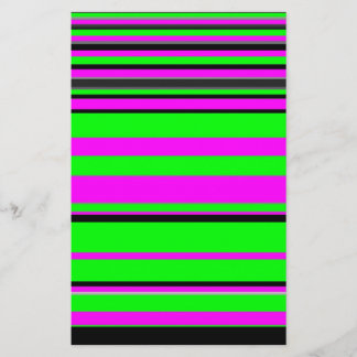 Papeterie Motif à rayures couleur noir rose chaud