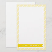 Papeterie Motif à rayures jaunes (Devant / Derrière)