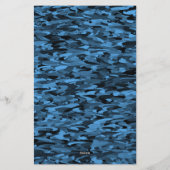 Papeterie Motif Abstrait Bleu Noir (Dos)