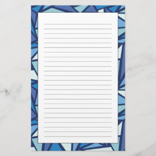 Papeterie Motif Abstrait Blue Ice Crsytal