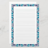 Papeterie Motif abstrait dans bleu et gris (Devant / Derrière)