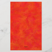 Papeterie Motif abstrait orange rouge (Dos)