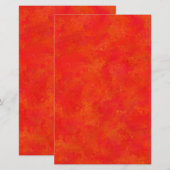 Papeterie Motif abstrait orange rouge (Devant / Derrière)