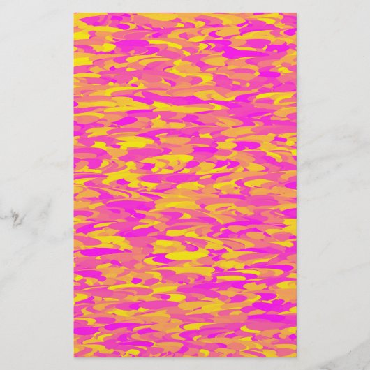Papeterie Motif Abstrait rose jaune orange (Devant)