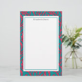 Papeterie Motif Abstrait Tropical Bold Coral (Debout devant)