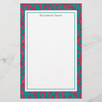 Motif Abstrait Tropical Bold Coral