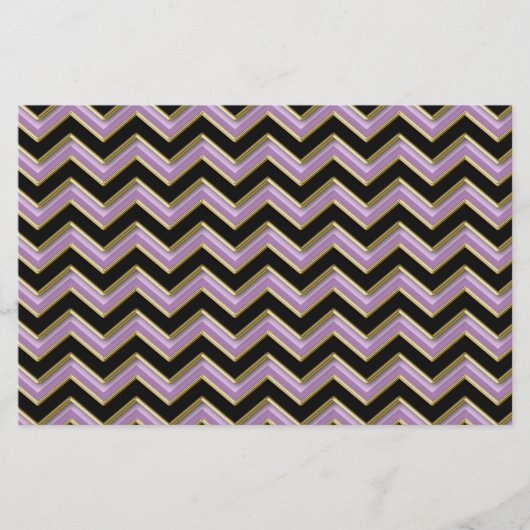 Papeterie Motif Amethyst Gold Black Zigzag (Devant)