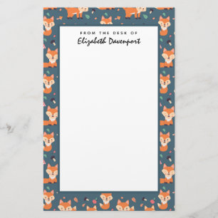 Papeterie Motif animal du renard orange
