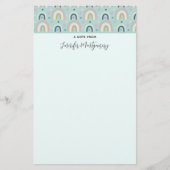 Papeterie Motif arc-en-ciel blanc mignon (Devant)