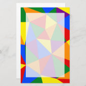 Papeterie Motif arc-en-ciel de Polygone (Devant / Derrière)