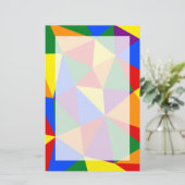 Papeterie Motif arc-en-ciel de Polygone (Debout devant)