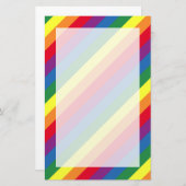 Papeterie Motif arc-en-ciel diagonal (Devant / Derrière)