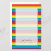 Papeterie Motif arc-en-ciel simple (Devant / Derrière)