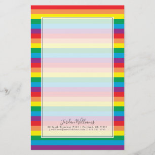 Papeterie Motif arc-en-ciel simple