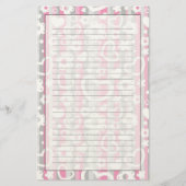 Papeterie Motif aux Coeurs et aux Fleurs (Devant)