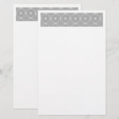 Papeterie Motif Blanc (Devant / Derrière)