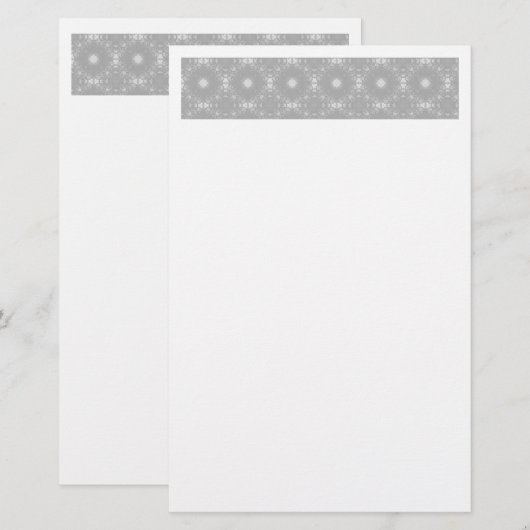 Papeterie Motif Blanc (Devant / Derrière)