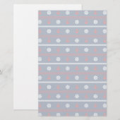 Papeterie Motif blanc et bleu rouge d'océan (Devant / Derrière)