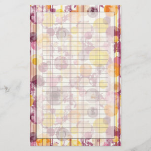 Papeterie Motif blanc rayé tacheté
