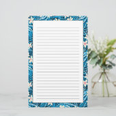 Papeterie Motif bleu de palmettes (Debout devant)