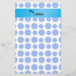 Papeterie Motif bleu nommé fait sur commande de volleyball