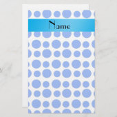 Papeterie Motif bleu nommé fait sur commande de volleyball (Devant / Derrière)