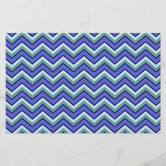 Papeterie Motif Blue Sapphire Chevron (Devant)