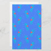 Papeterie Motif Blue Seahorse (Devant / Derrière)
