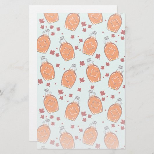 Papeterie Motif canadien de sirop d'érable (Devant / Derrière)