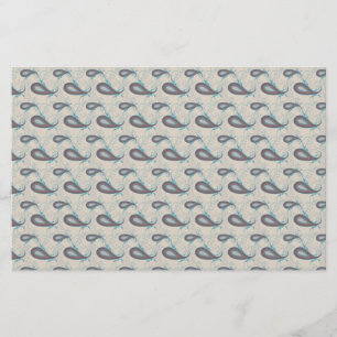 Papeterie Motif Champagne Paisley