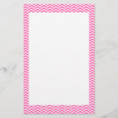 Papeterie Motif chaud rose et blanc Chevron (Devant)