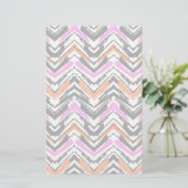 Papeterie Motif Chevron Noir, Orange Et Rose (Debout devant)