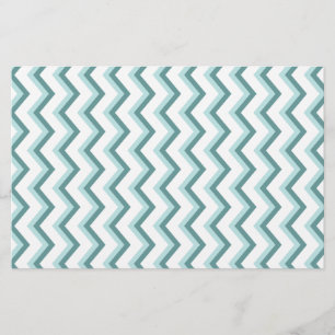 Papeterie Motif Chevron ZigZag dans Mint Green
