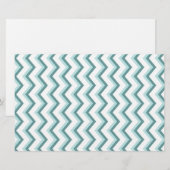 Papeterie Motif Chevron ZigZag dans Mint Green (Devant / Derrière)